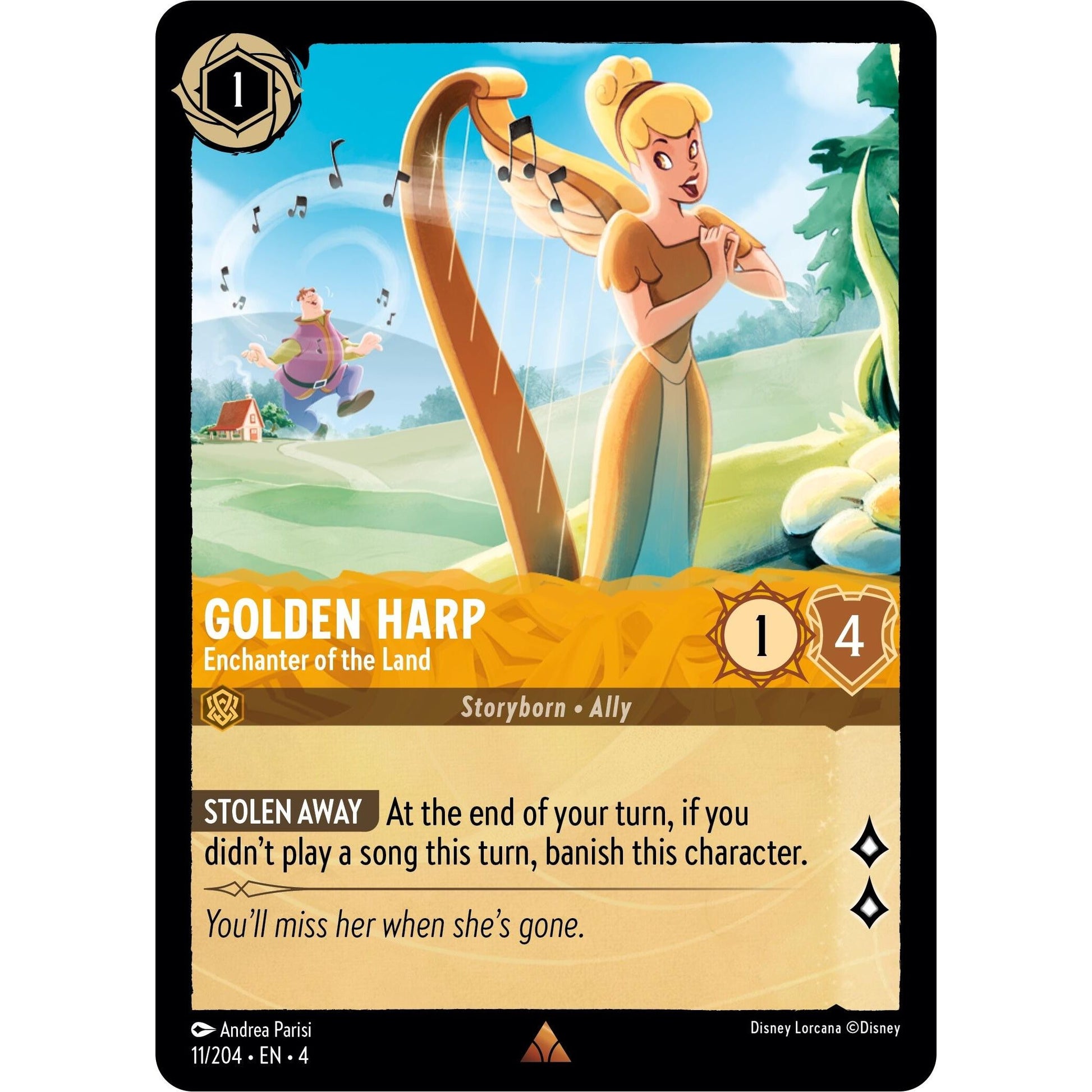 Image for Golden Harp - Enchanter of the Land (11/204) (4) - Disney Lorcana