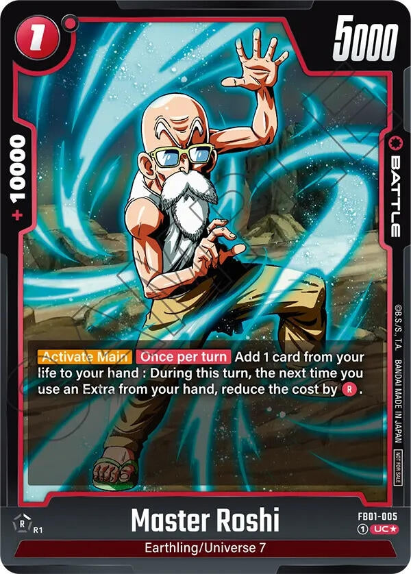 Image for Master Roshi - FB01-005 (Championship Pack 01) (FB01-005) (DBSFW_TPR) - Dragon Ball Super: Fusion World