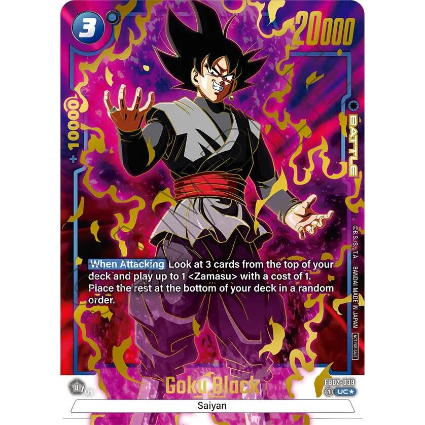 Image for Goku Black - FB02-039 (Championship Pack 01) (Gold) (FB02-039) (DBSFW_TPR) - Dragon Ball Super: Fusion World