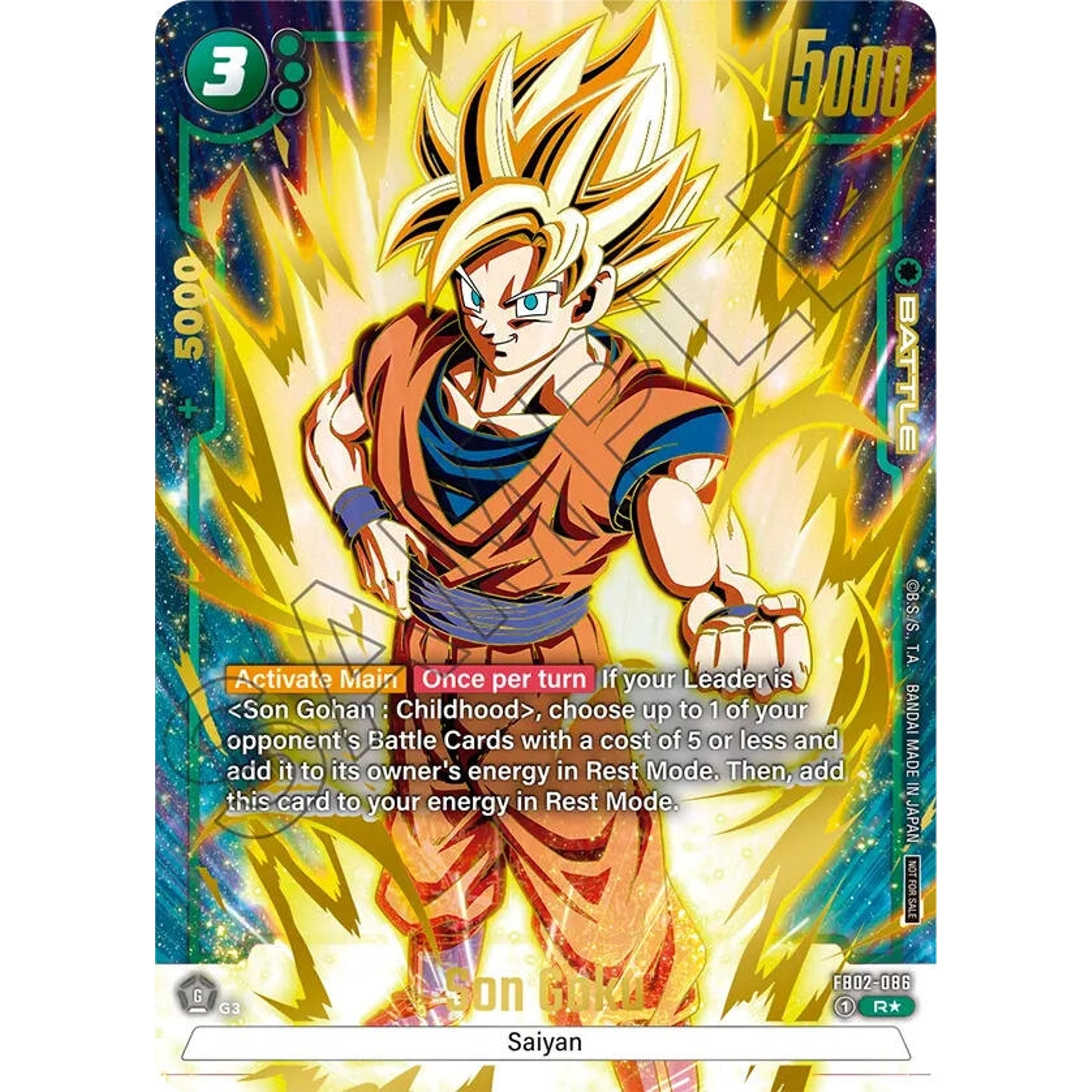 Image for Son Goku - FB02-086 (Championship Pack 01) (Gold) (FB02-086) (DBSFW_TPR) - Dragon Ball Super: Fusion World