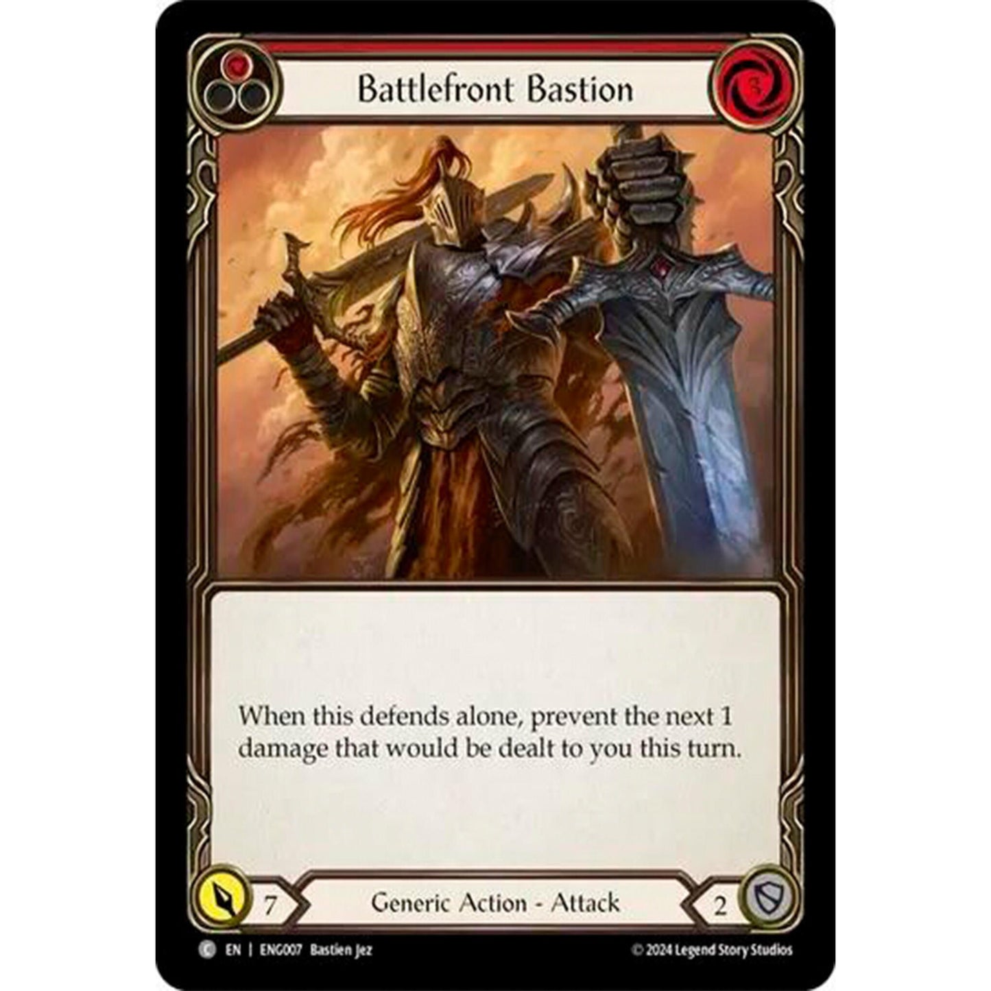 Image for Battlefront Bastion (Red) (ENG007) - Flesh and Blood TCG