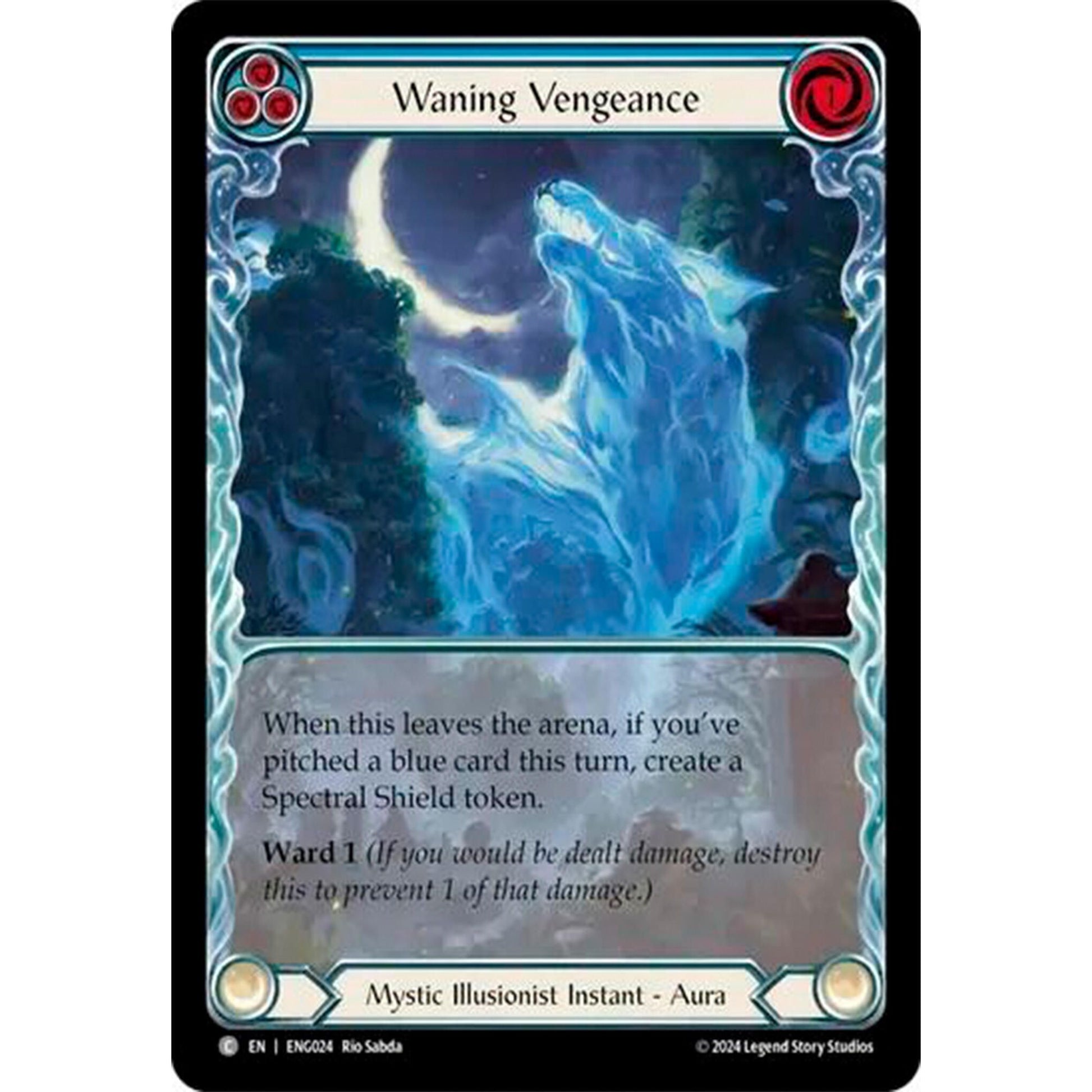 Image for Waning Vengeance (Blue) (ENG024) - Flesh and Blood TCG