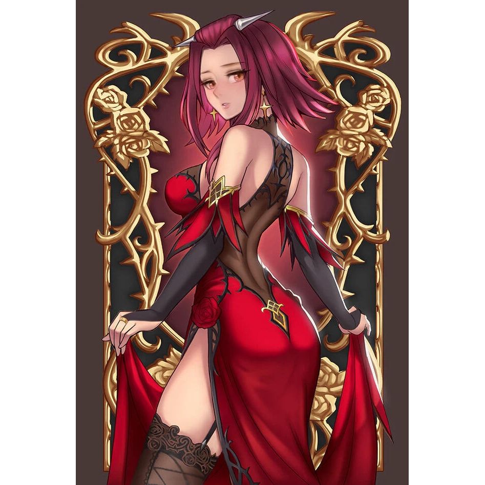 Image for Small Blackrose Gown Back Pose Sleeves (70-Pack) - Card Sleeves