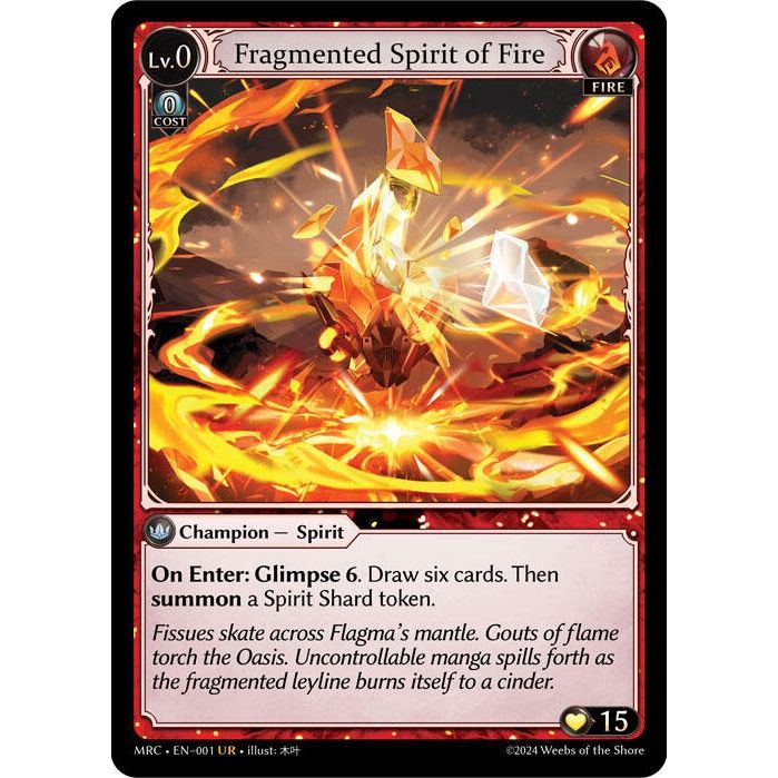 Image for Fragmented Spirit of Fire (001) (MRC) - Grand Archive TCG