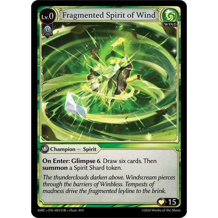 Image for Fragmented Spirit of Wind (003) (MRC) - Grand Archive TCG