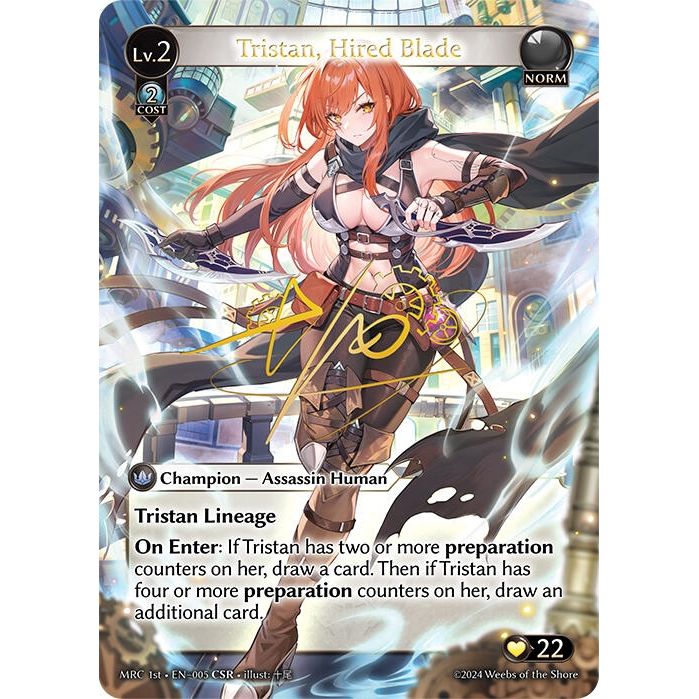 Image for Tristan, Hired Blade (CSR) (005) (MRC) - Grand Archive TCG
