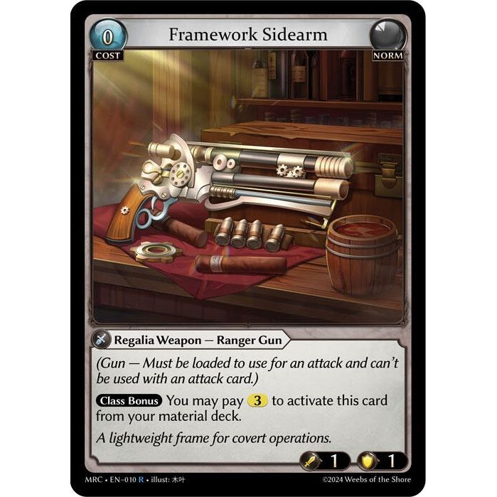 Image for Framework Sidearm (010) (MRC) - Grand Archive TCG