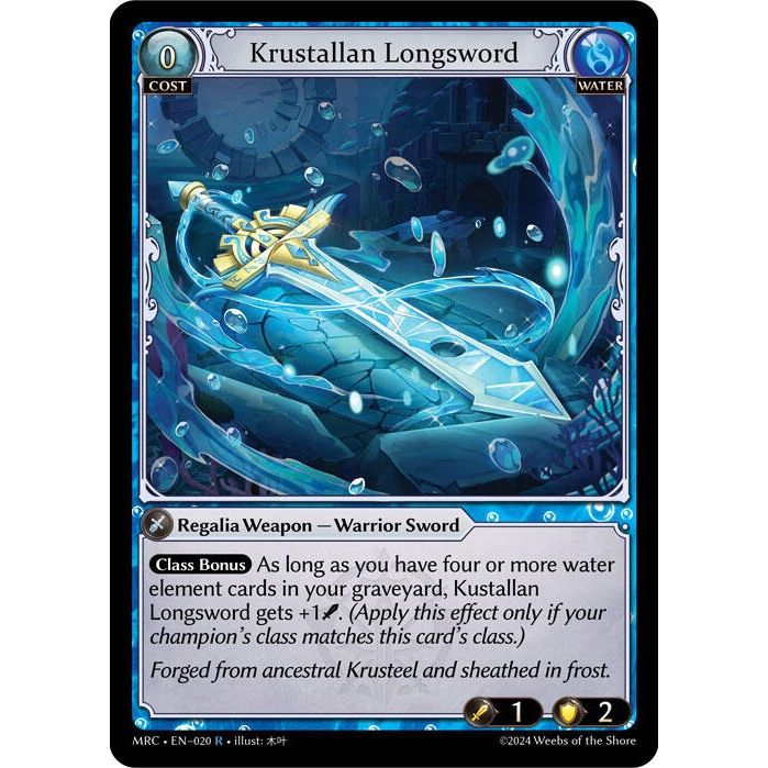 Image for Krustallan Longsword (020) (MRC) - Grand Archive TCG
