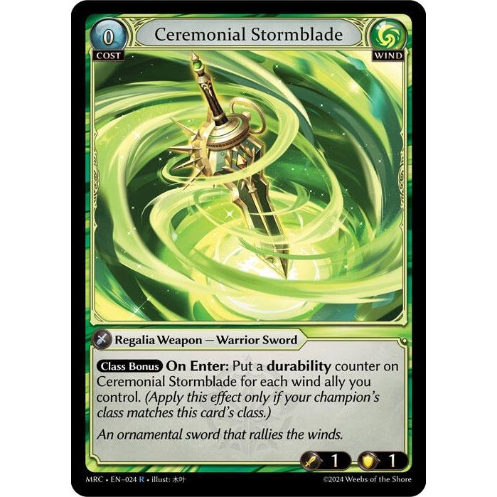 Image for Ceremonial Stormblade (024) (MRC) - Grand Archive TCG