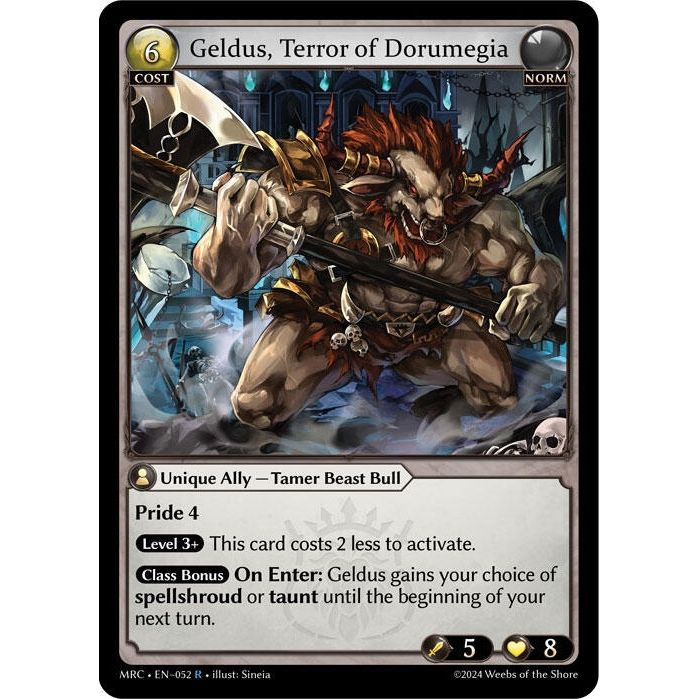 Image for Geldus, Terror of Dorumegia (052) (MRC) - Grand Archive TCG