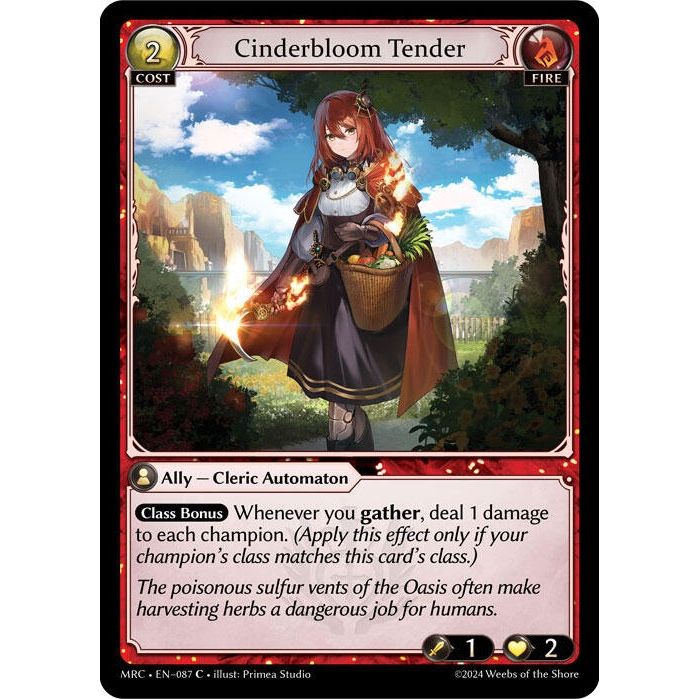 Image for Cinderbloom Tender (087) (MRC) - Grand Archive TCG