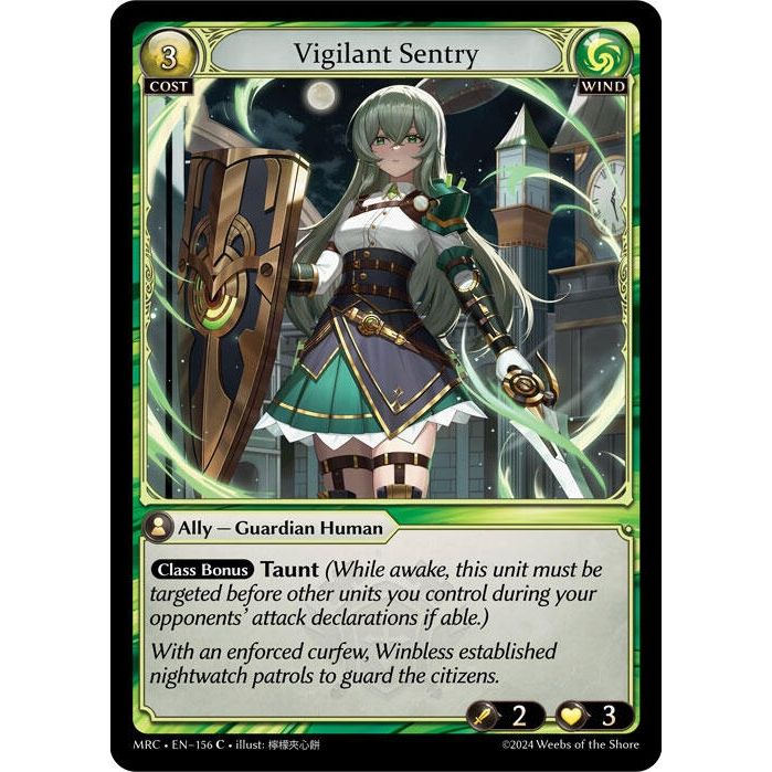 Image for Vigilant Sentry (156) (MRC) - Grand Archive TCG