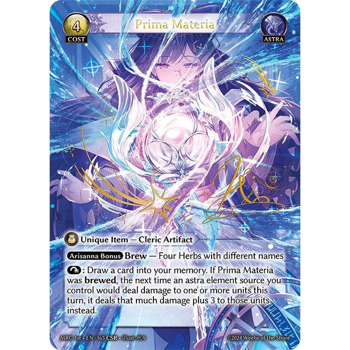 Image for Prima Materia (CSR) (165) (MRC) - Grand Archive TCG