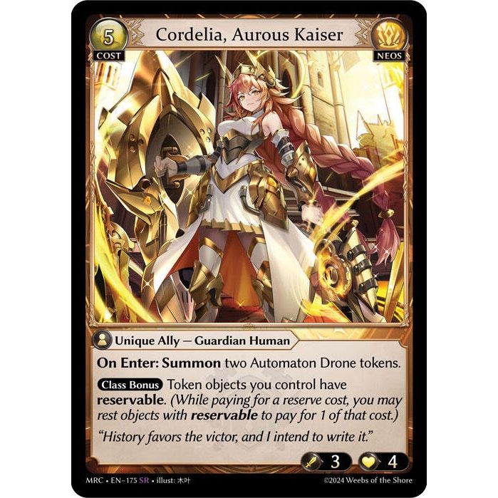 Image for Cordelia, Aurous Kaiser (175) (MRC) - Grand Archive TCG