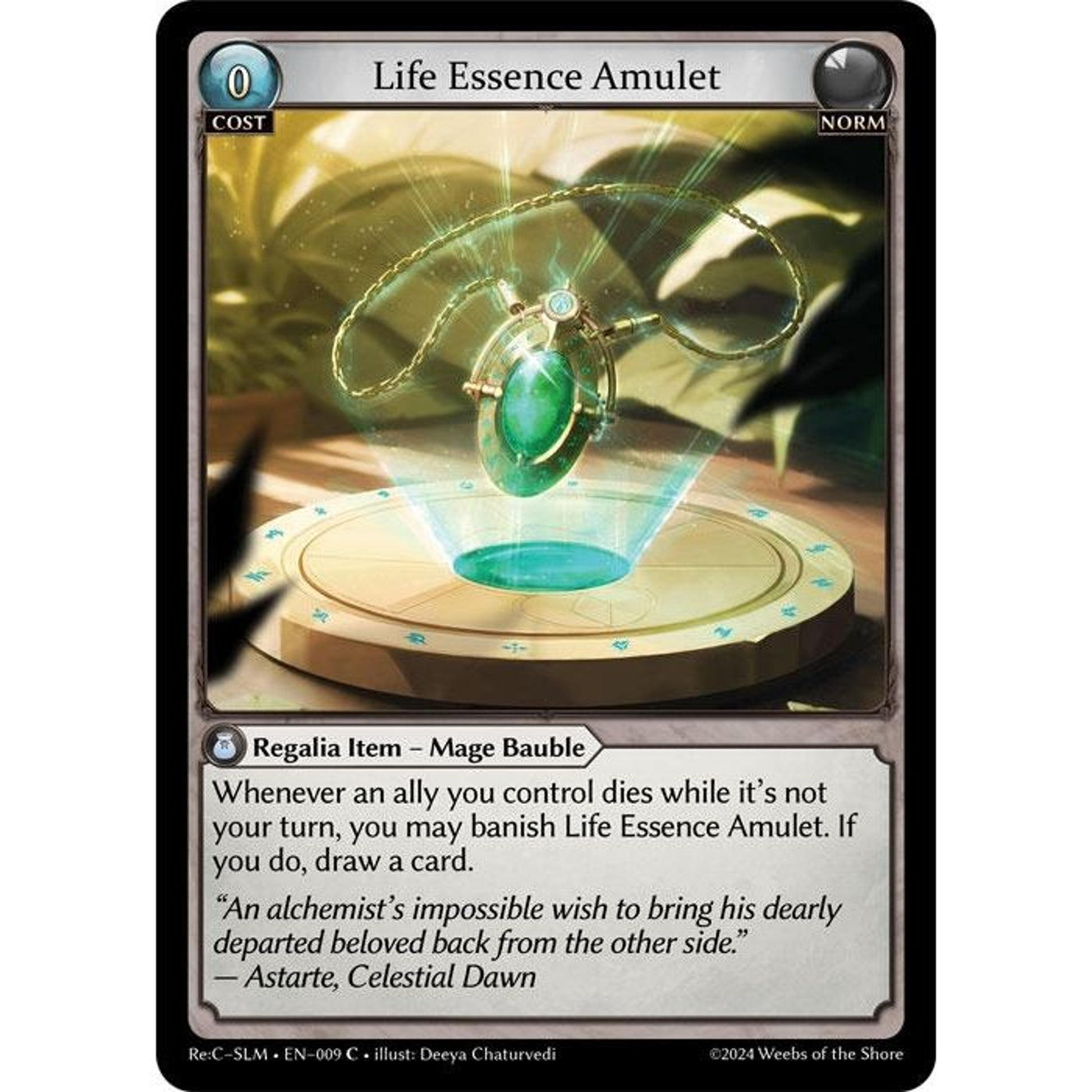 Image for Life Essence Amulet (009) (SLM) - Grand Archive TCG