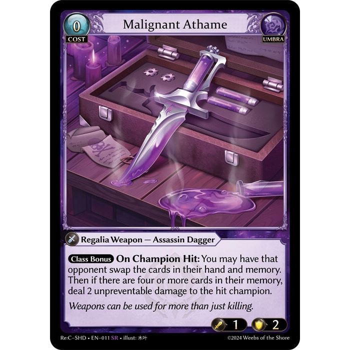Image for Malignant Athame (011) (SHD) - Grand Archive TCG