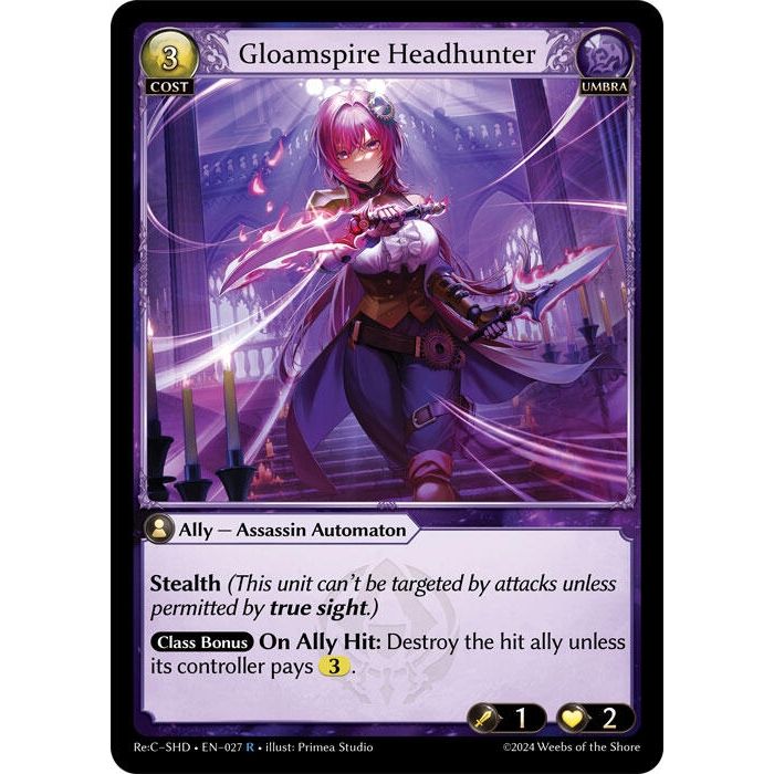 Image for Gloamspire Headhunter (027) (SHD) - Grand Archive TCG
