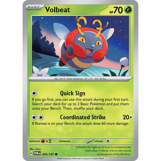Image for Volbeat (009/167) (TWM) - Pokemon