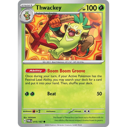 Image for Thwackey (015/167) (TWM) - Pokemon