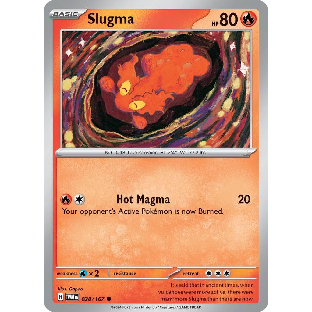 Image for Slugma (028/167) (TWM) - Pokemon
