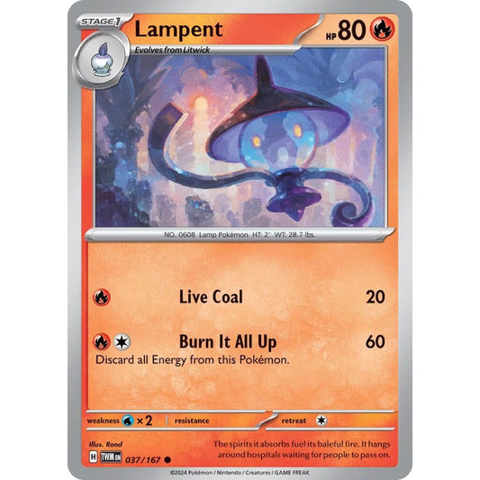 Image for Lampent (037/167) (TWM) - Pokemon