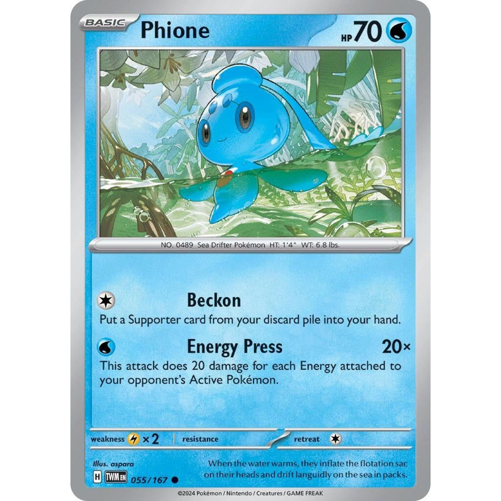 Image for Phione (055/167) (TWM) - Pokemon