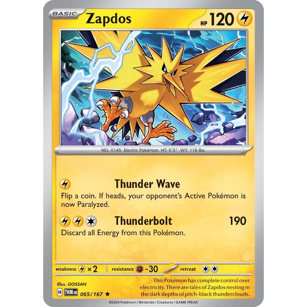 Image for Zapdos (065/167) (TWM) - Pokemon