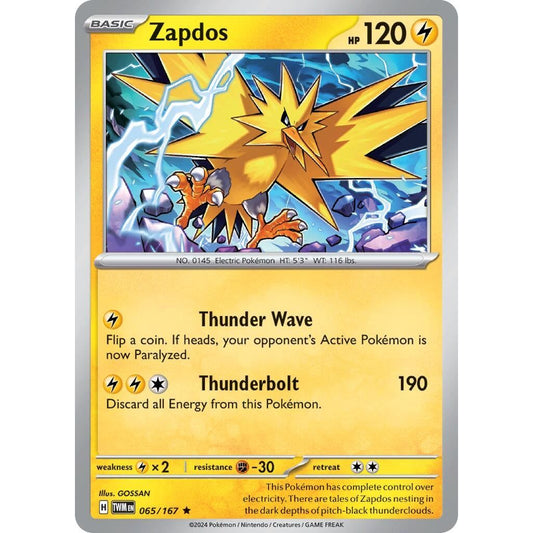 Image for Zapdos (065/167) (TWM) - Pokemon