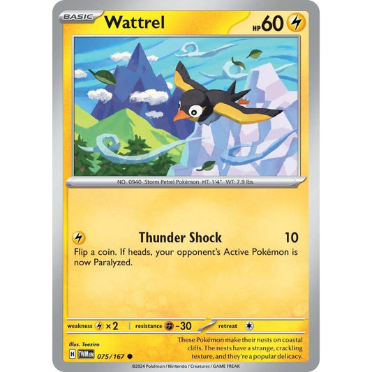 Image for Wattrel (075/167) (TWM) - Pokemon