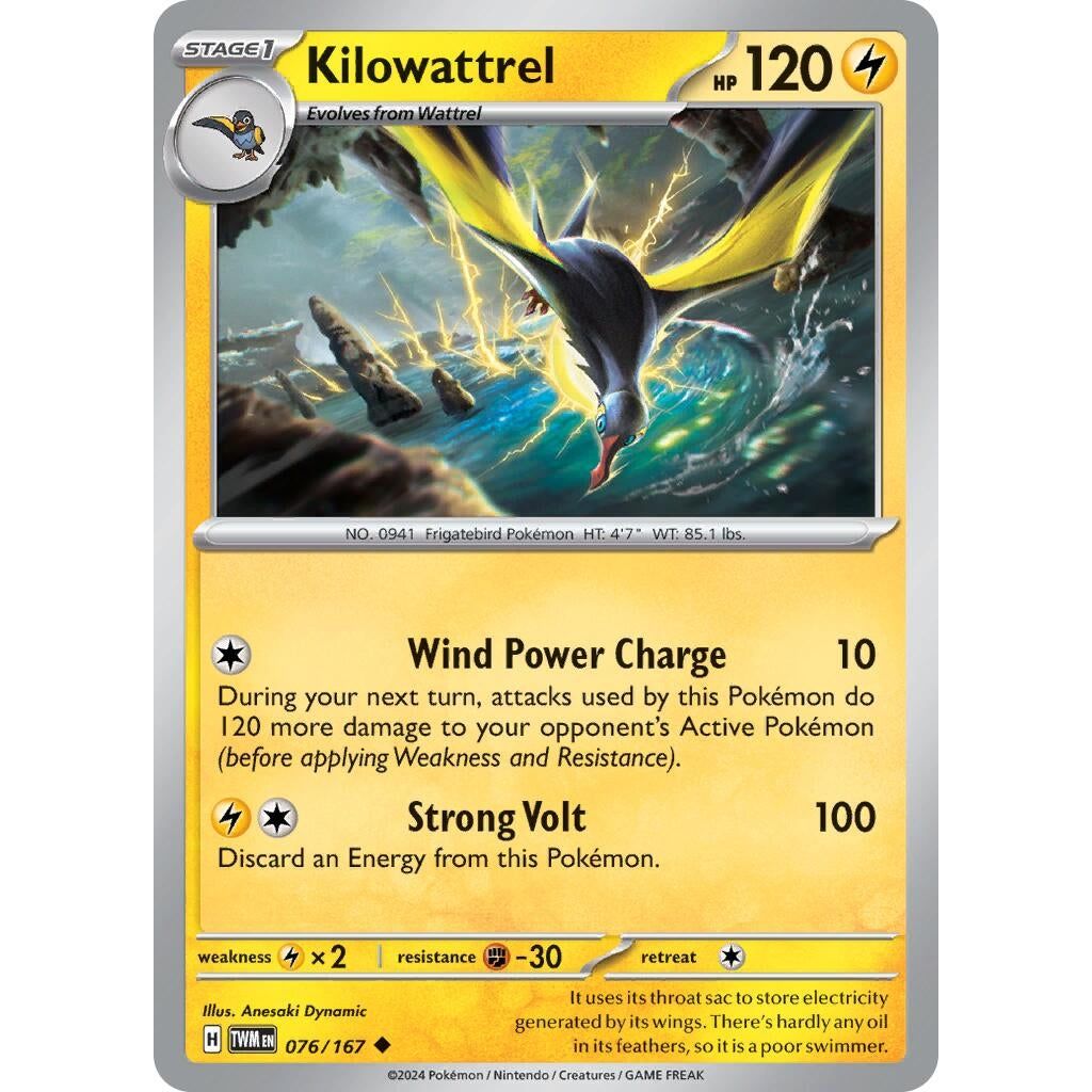 Image for Kilowattrel (076/167) (TWM) - Pokemon