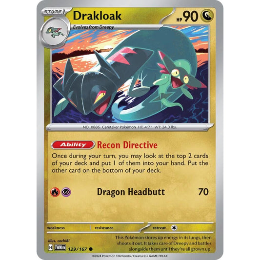 Image for Drakloak (129/167) (TWM) - Pokemon