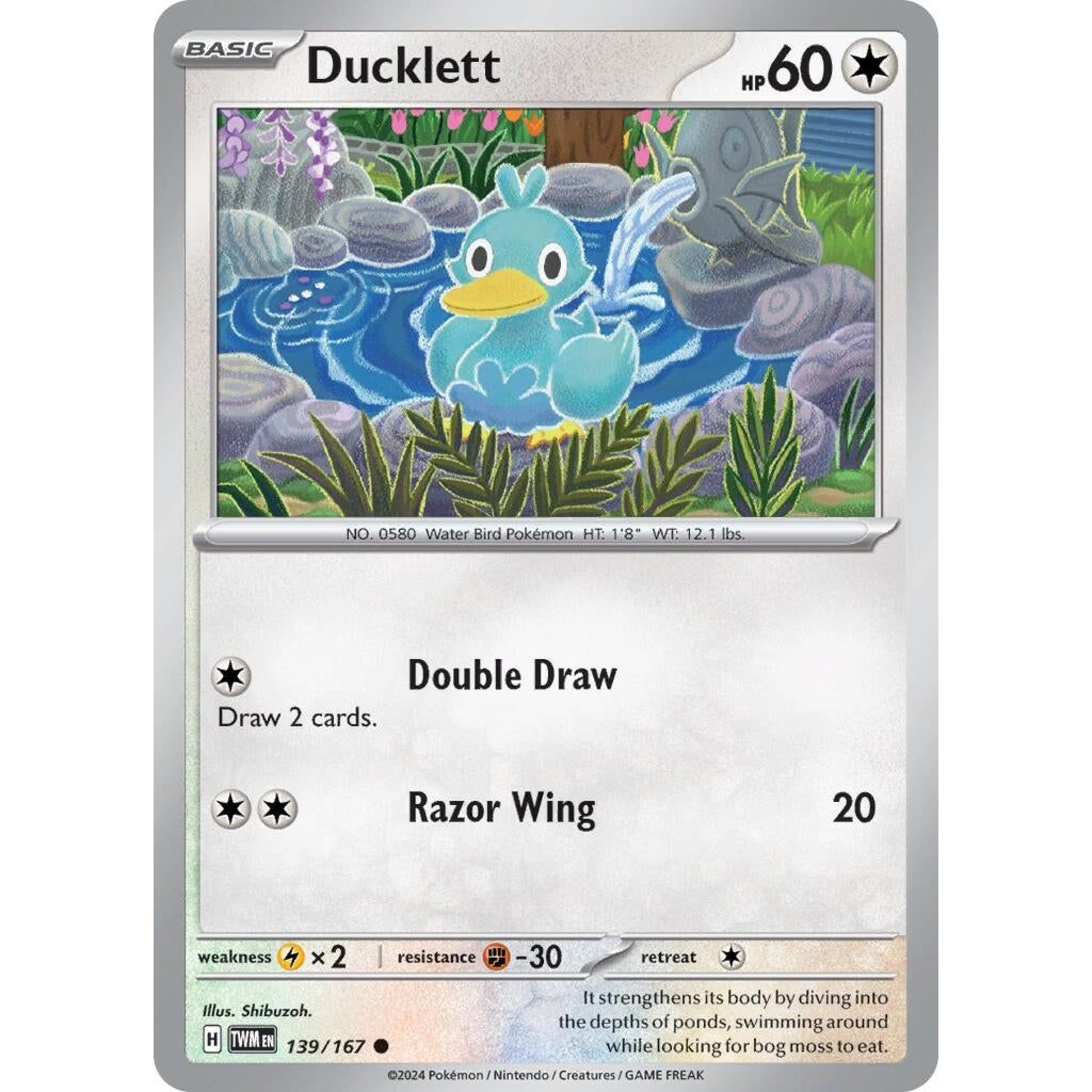 Image for Ducklett (139/167) (TWM) - Pokemon