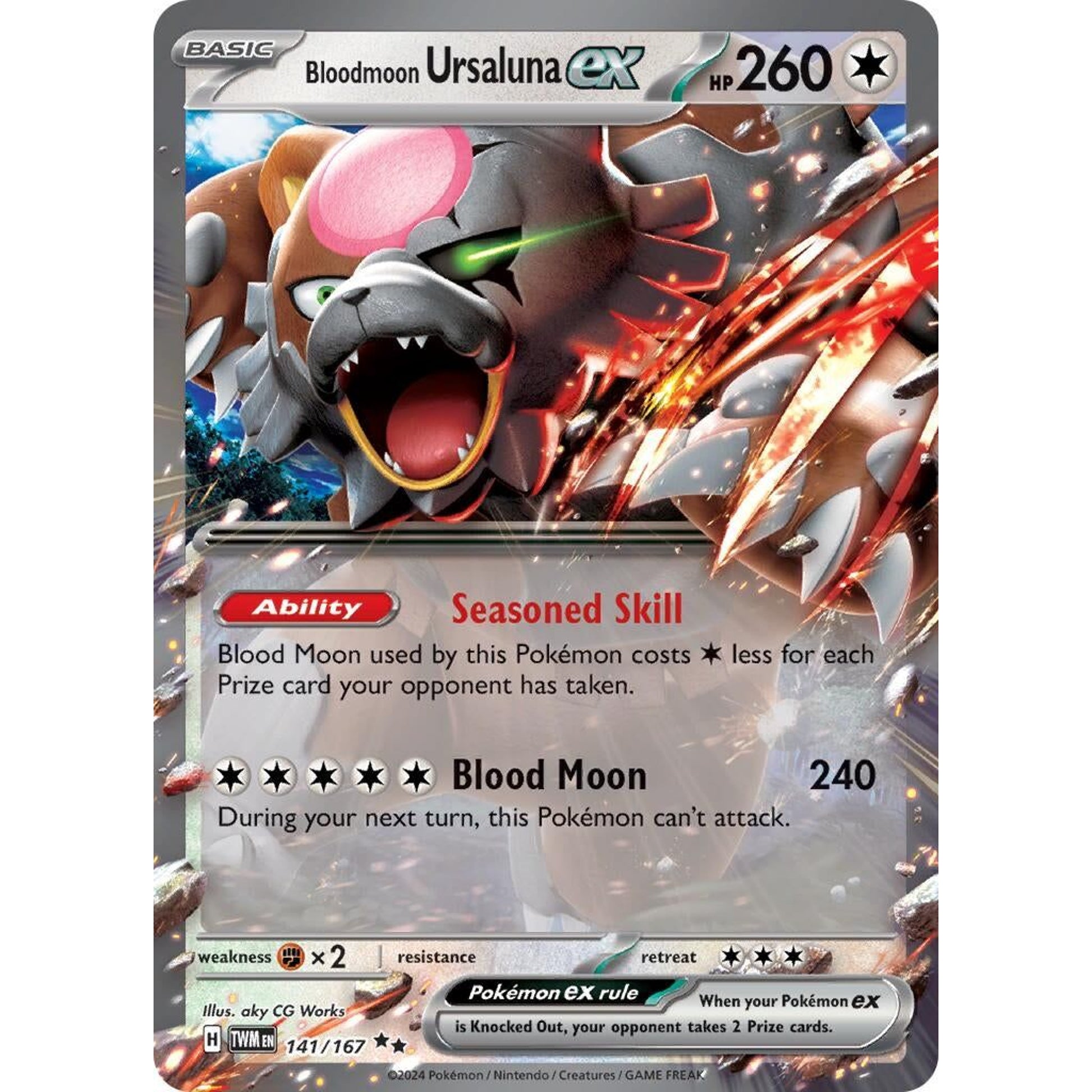 Image for Bloodmoon Ursaluna ex (141/167) (TWM) - Pokemon