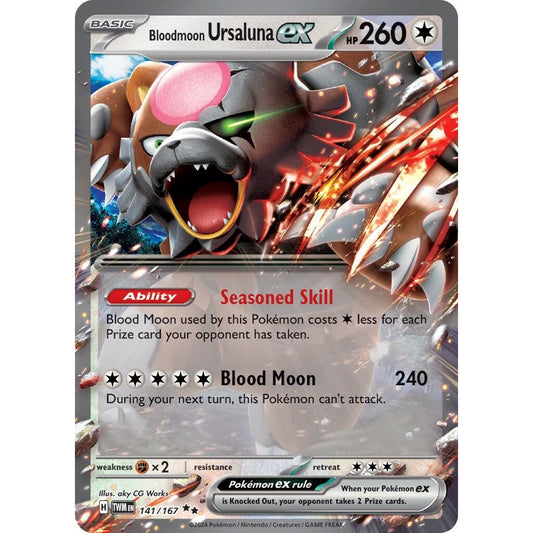 Image for Bloodmoon Ursaluna ex (141/167) (TWM) - Pokemon