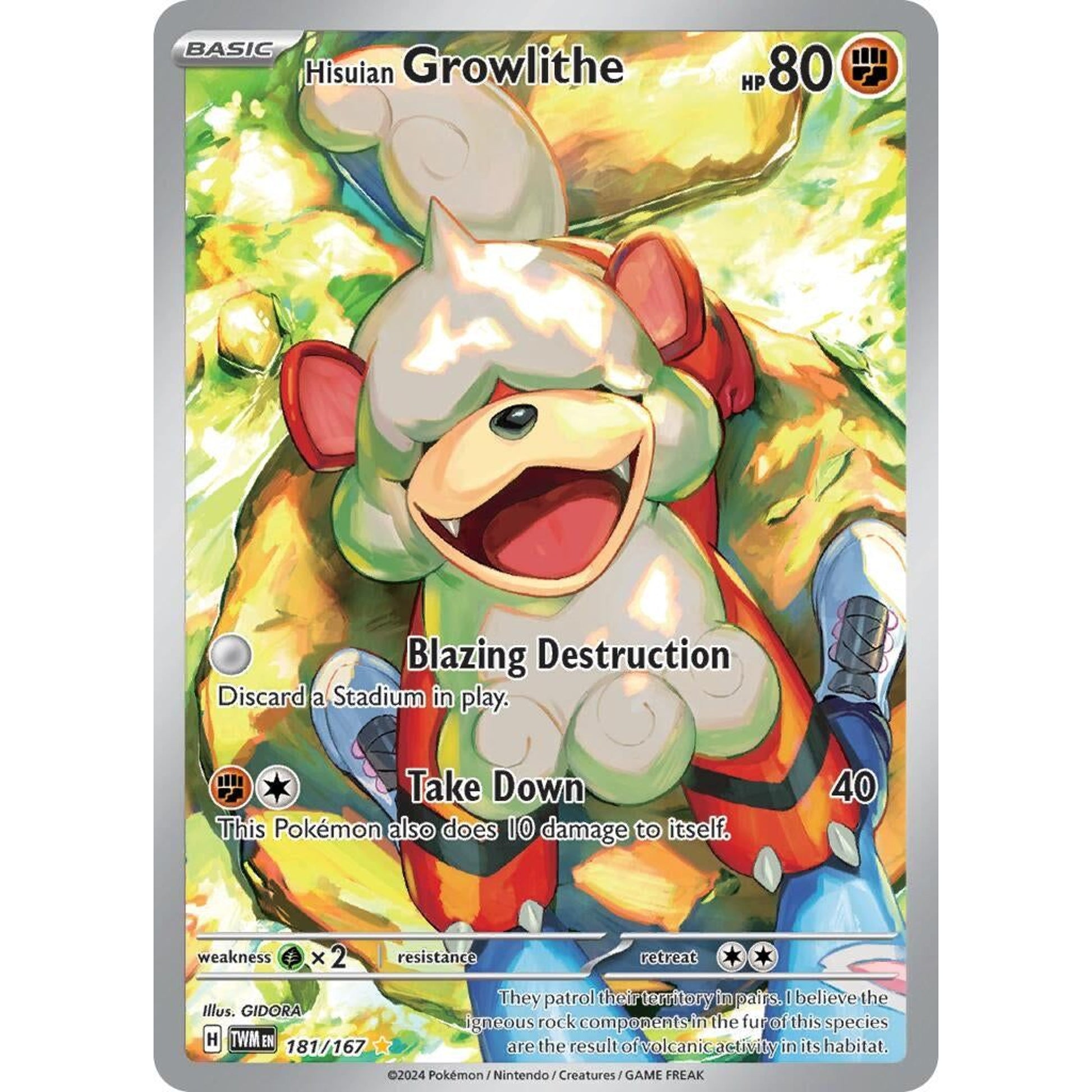 Image for Hisuian Growlithe (181/167) (TWM) - Pokemon