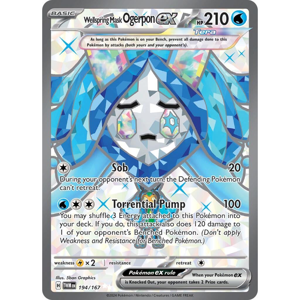 Image for Wellspring Mask Ogerpon ex (194/167) (TWM) - Pokemon
