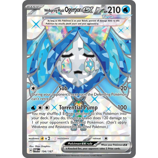 Image for Wellspring Mask Ogerpon ex (194/167) (TWM) - Pokemon