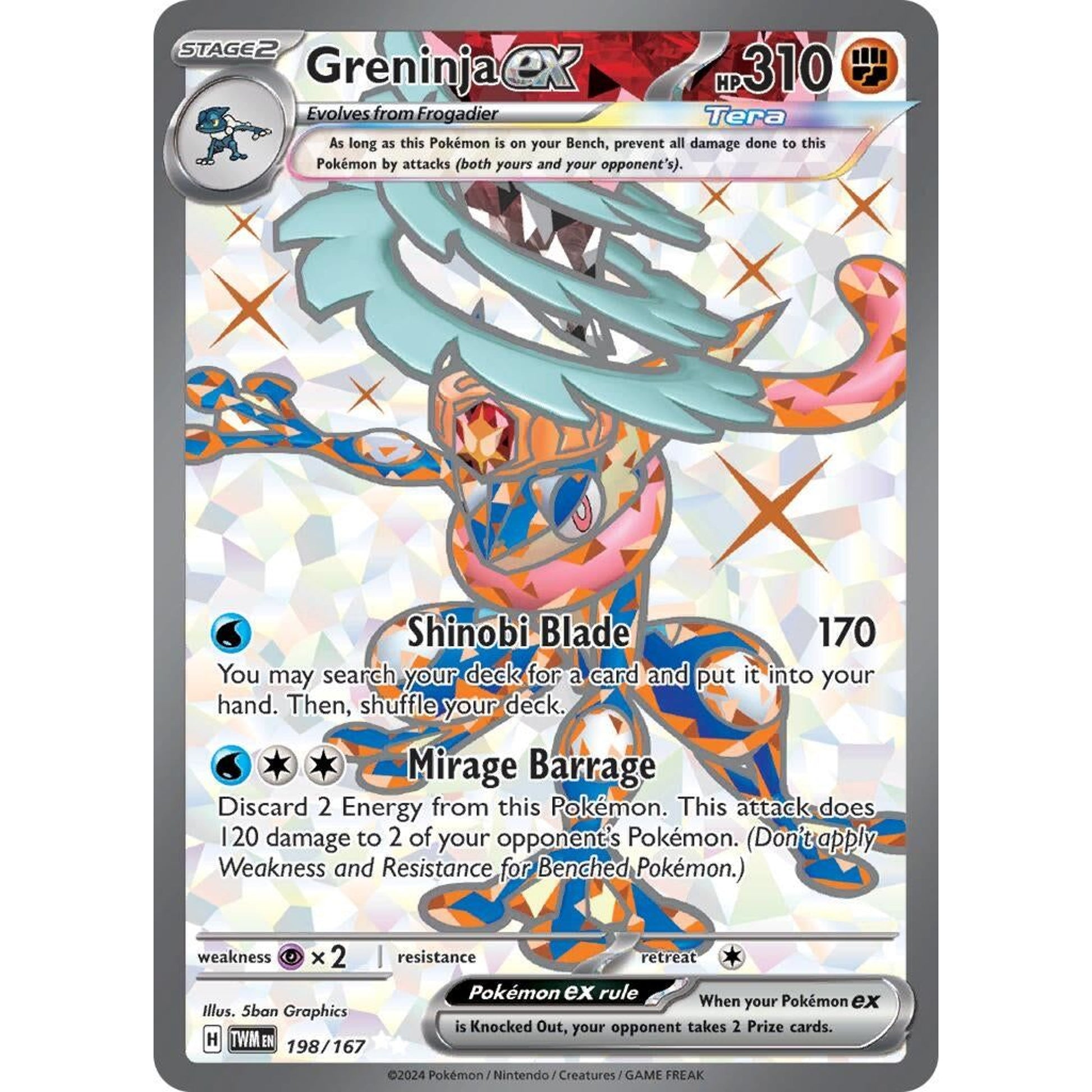 Image for Greninja ex (198/167) (TWM) - Pokemon