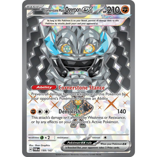 Image for Cornerstone Mask Ogerpon ex (199/167) (TWM) - Pokemon