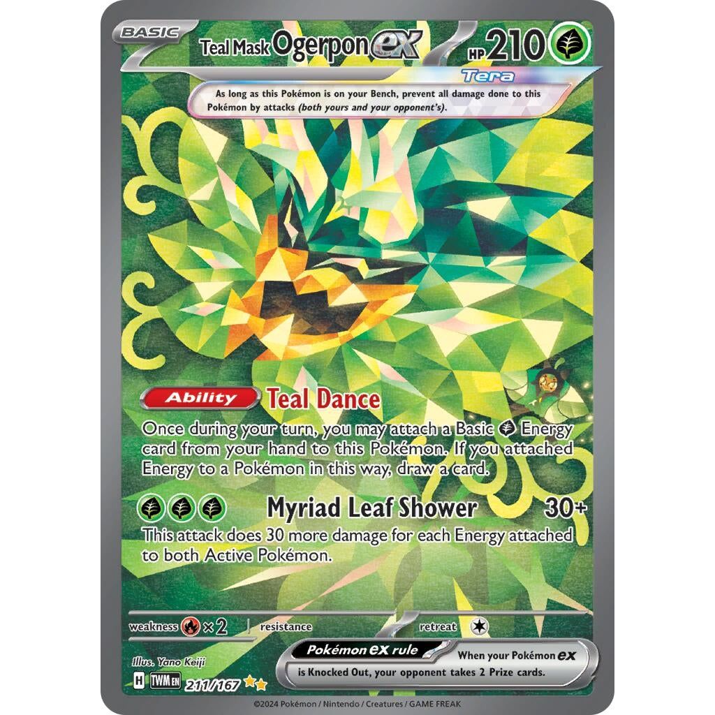 Image for Teal Mask Ogerpon ex (211/167) (TWM) - Pokemon