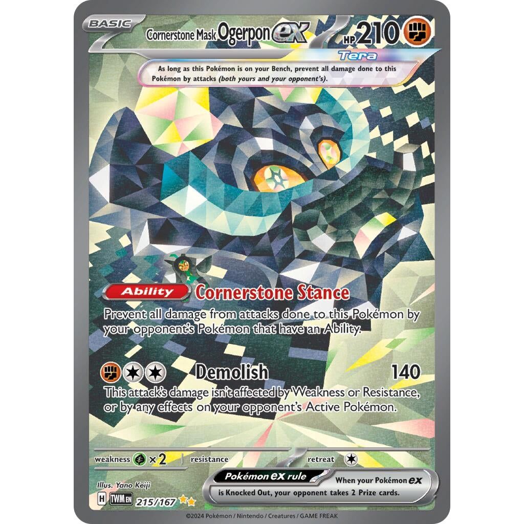 Image for Cornerstone Mask Ogerpon ex (215/167) (TWM) - Pokemon