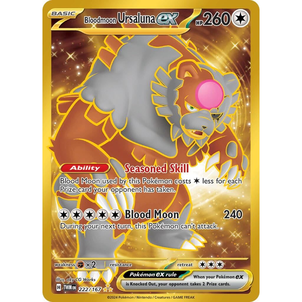 Image for Bloodmoon Ursaluna ex (222/167) (TWM) - Pokemon