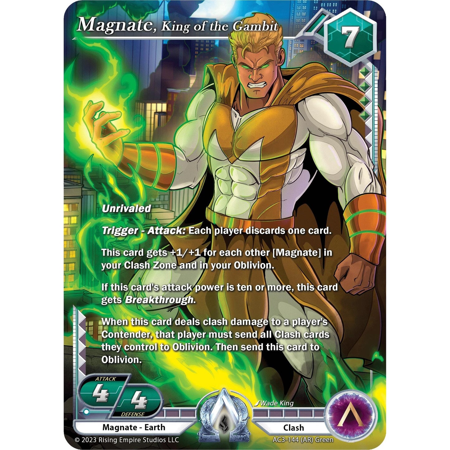 Image for Magnate, King of the Gambit (Alpha Rare) (AC3-144) (AC3) - Alpha Clash
