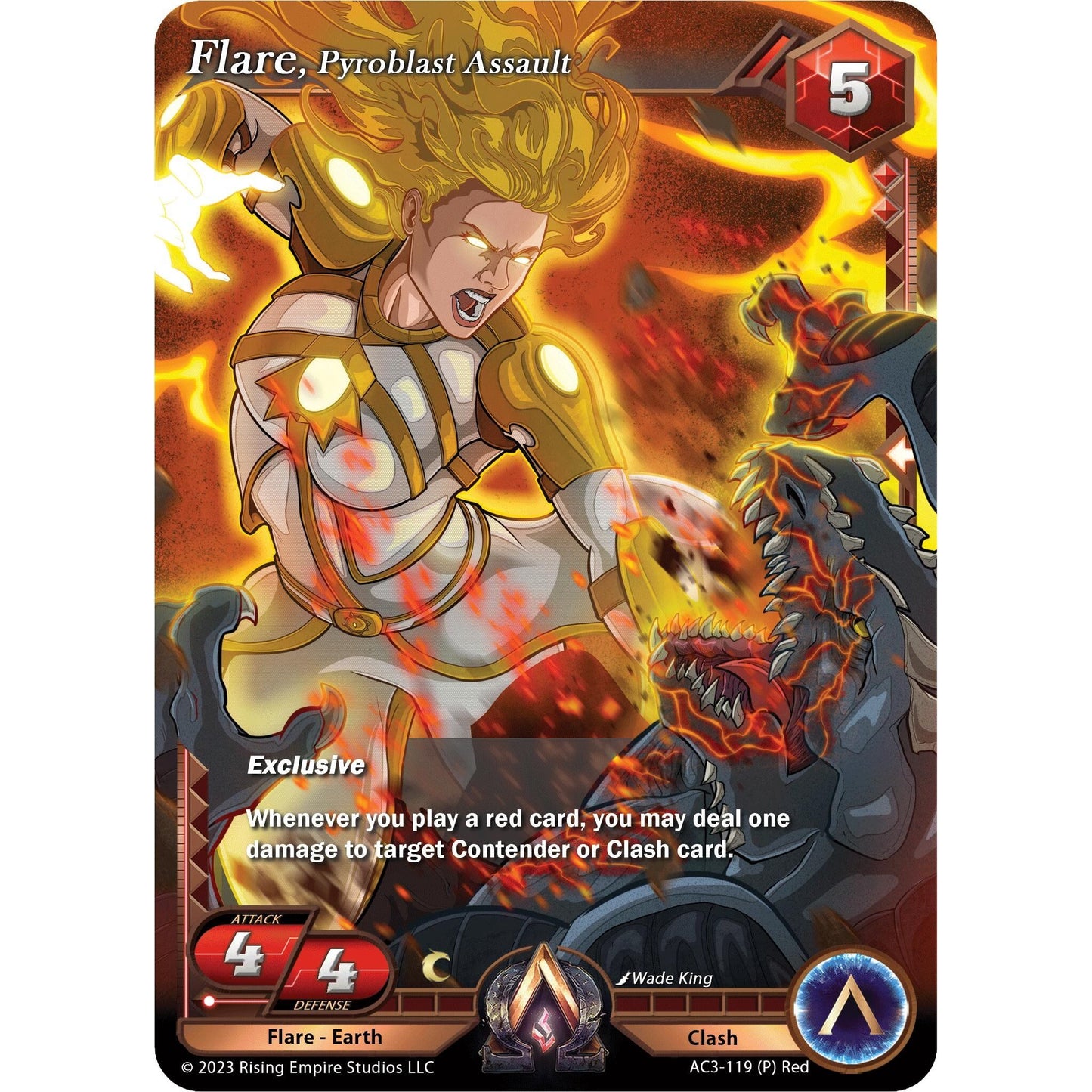 Image for Flare, Pyroblast Assault (Team Covenant Promo) (AC3-119) (AC3) - Alpha Clash