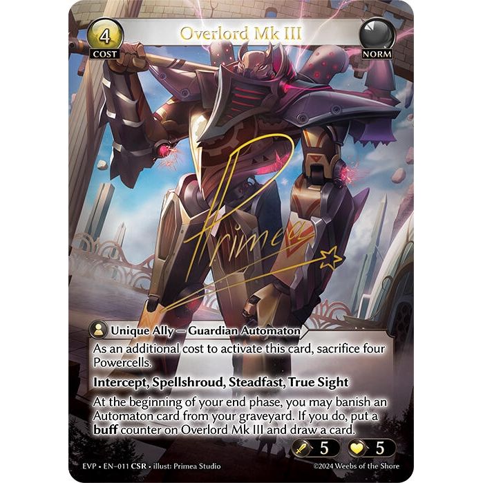 Image for Overlord Mk III (011) (P) - Grand Archive TCG