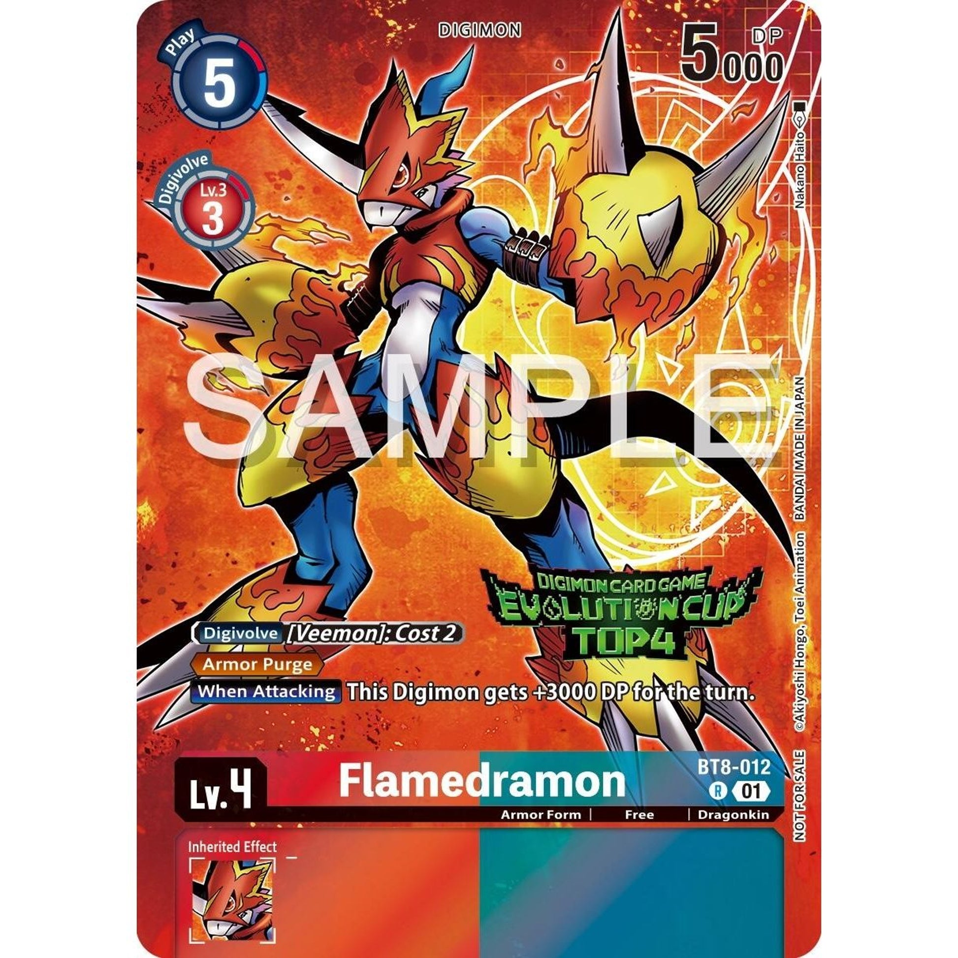 Image for Flamedramon - BT8-012 (2024 Evolution Cup Top 4) (BT8-012 R) (BT08) - Digimon Card Game