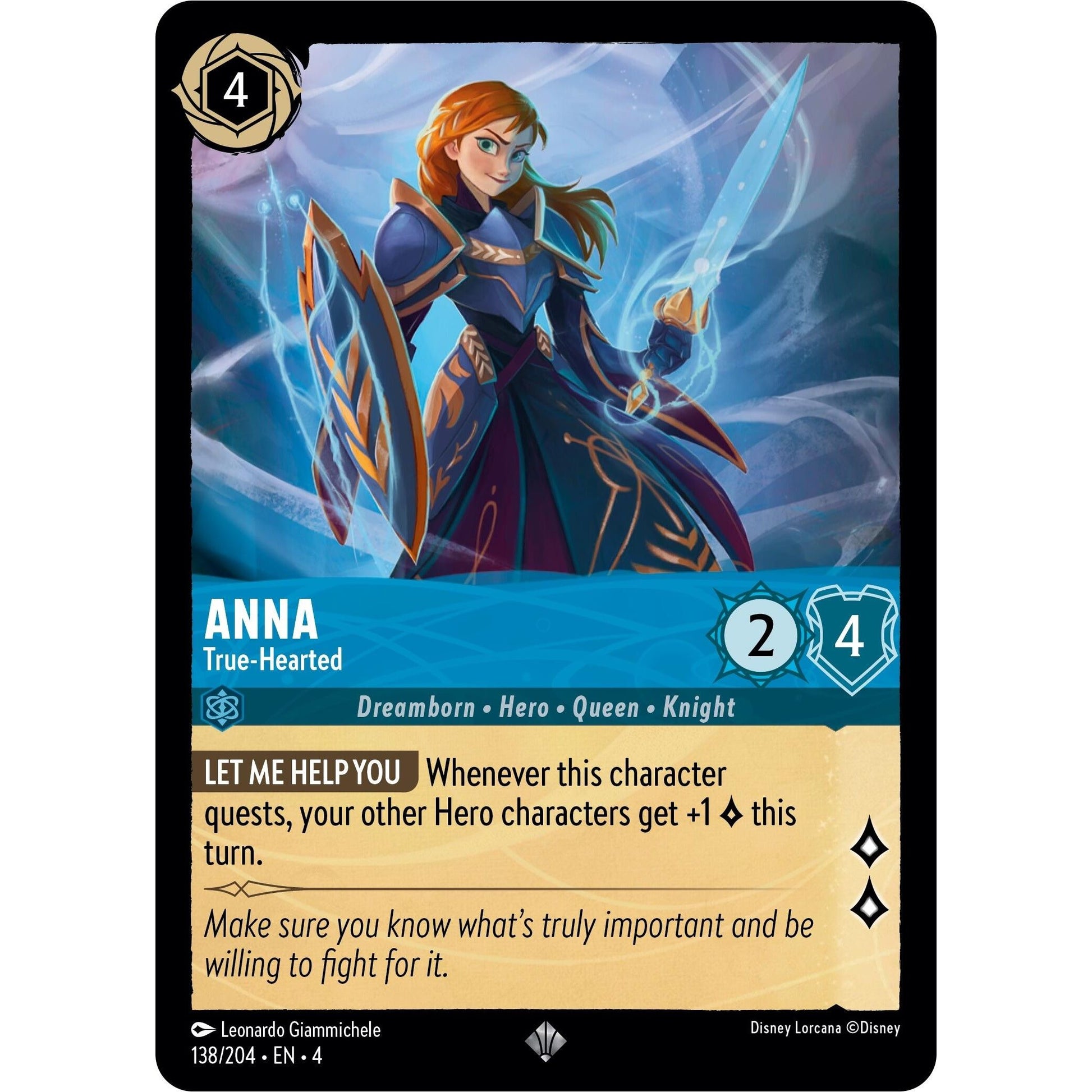 Image for Anna - True-Hearted (138/204) (4) - Disney Lorcana