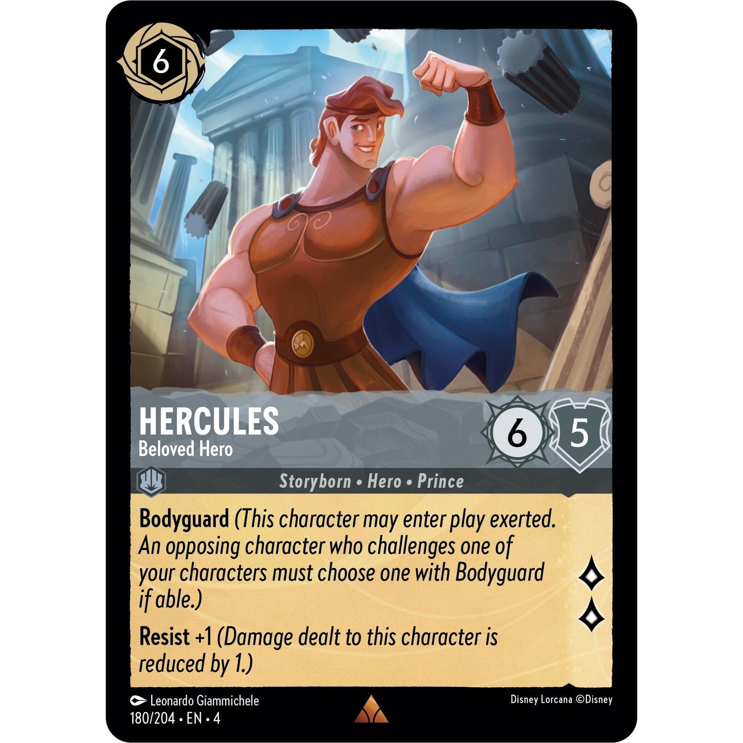Image for Hercules - Beloved Hero (180/204) (4) - Disney Lorcana