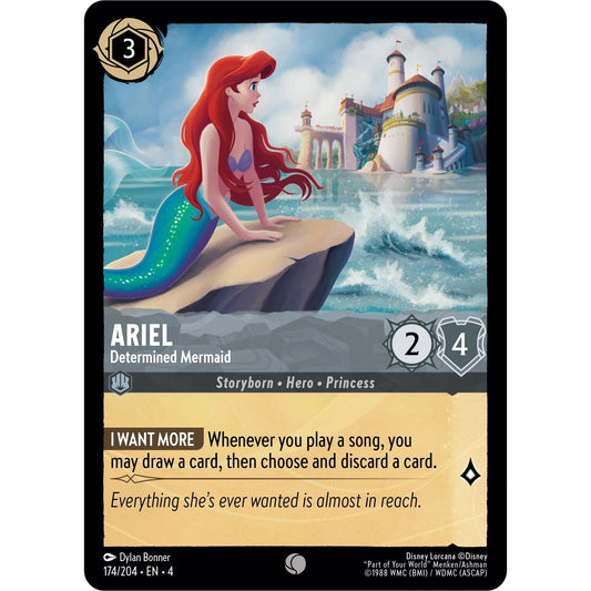 Image for Ariel - Determined Mermaid (174/204) (4) - Disney Lorcana