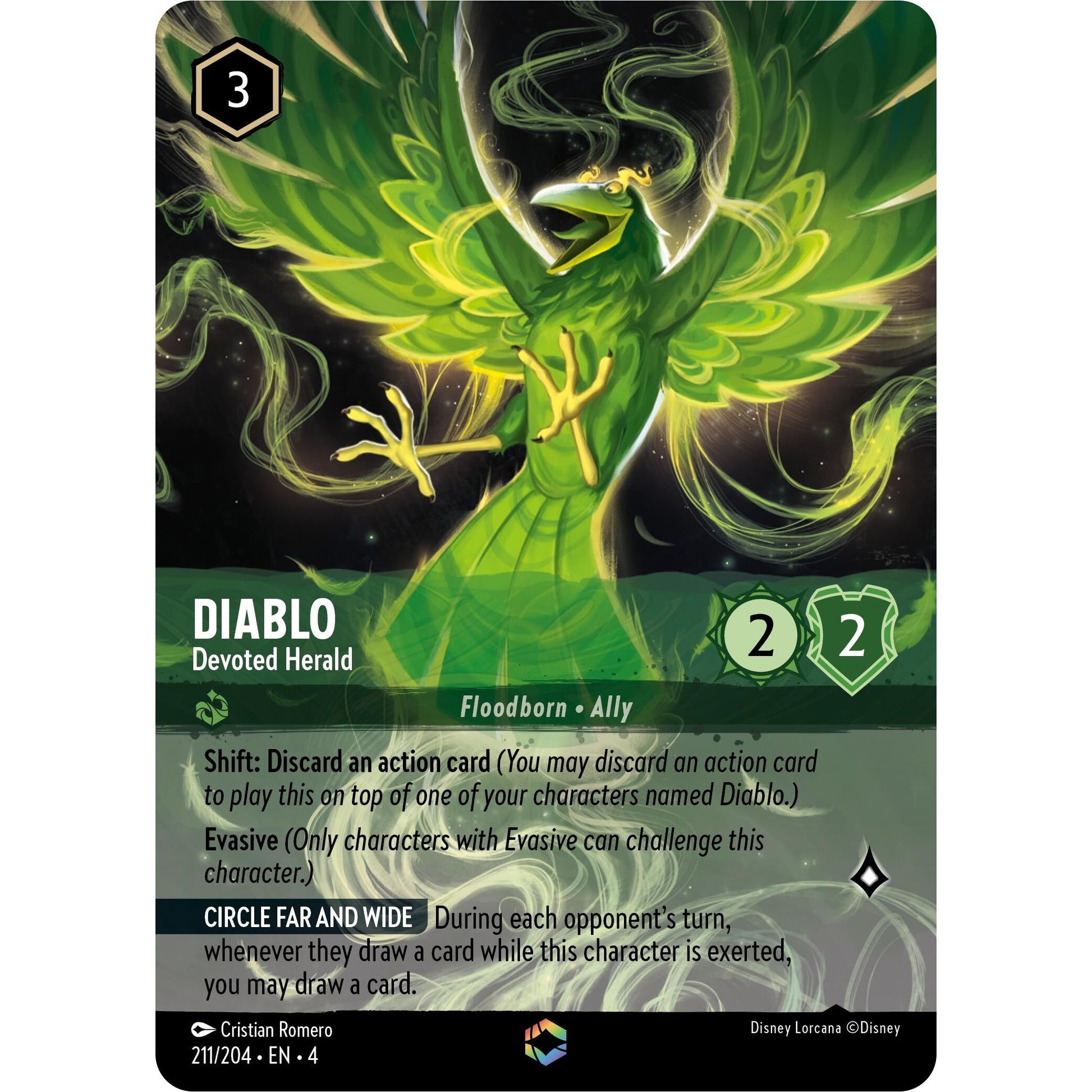 Image for Diablo - Devoted Herald (Enchanted) (211/204) (4) - Disney Lorcana